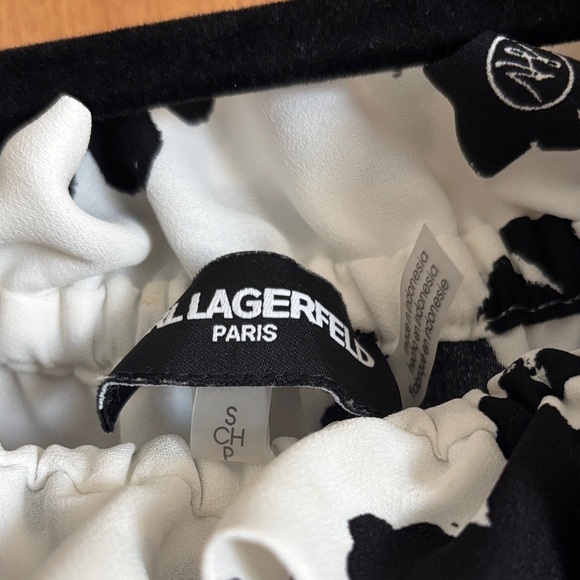 Karl Lagerfeld Black Floral Blouse - Picture 2 of 3